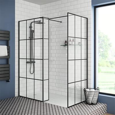 China Factory Direct Modern 3 Sided Tempered Glass Sex Walk In Shower Enclosure French Corner Bathroom Enclosure for sale