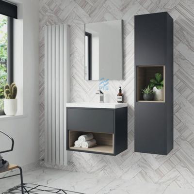 China Modern Simplicity Cheap Floating Bathroom Cabinet Mirror Cabinet for sale