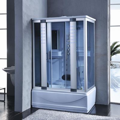 China Modern Aluminum Alloy Frame Bathroom Shower Tub Combination Steam Shower Room Tempered Glass for sale