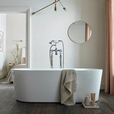 China Modern high end bathroom with separate acrylic bathtub for sale