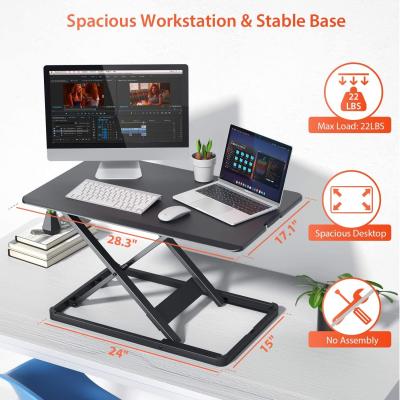 China / Modern Office Premium Sit To Desk Standing Converter Up Riser Adjustable Computer Monitor Stand Riser Office Workstation for sale