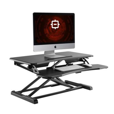 China / Shock Absorber Height Adjustable Desk Sit To Stand Laptop Office Computer Standing Desks for sale