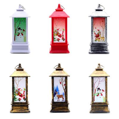 China 2022 New Christmas Wind Christmas Day Lantern Santa Claus Elk Snowman Border Elk Electronic Christmas Ornaments for sale