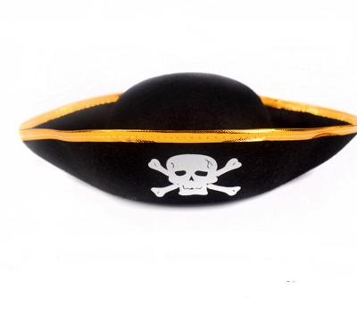 China Cloth Halloween Hat Cosplay Props Party Supplies Pirate Captain Hat Caribbean Pirate Hat for sale