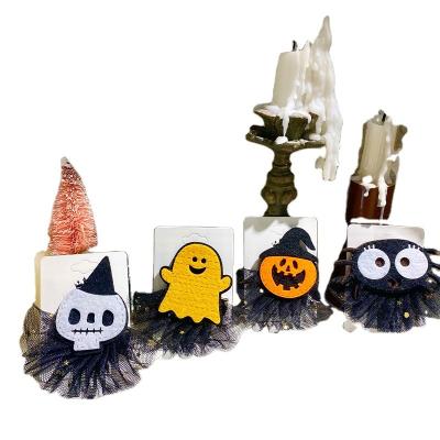 China Main Party Decoration Halloween Mesh Hairpin Pumpkin Ghost Spider Clip Cosplay Props for sale