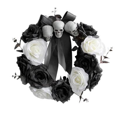 China Deadwood/Halloween House Ghost Plastic Door Skull Pendant Rose Rattan Garland Garland Haunted House Horror Party Decorations for sale