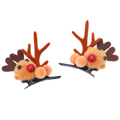 China Christmas Red Super Cute Children's Christmas Elk Branch Antler Headband Headband Net Hair Display Hairpin for sale