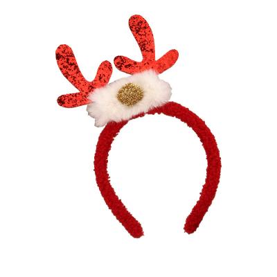 China New Christmas Decor Headband Nap Christmas Nap Cartoon Antler Headband Christmas Decoration Hairpin Loop Accessories for sale