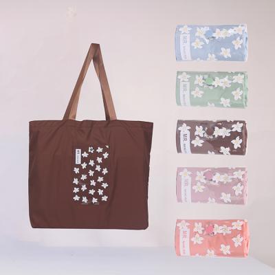 China Wholesale Folding Tote Shopping Bag Folding Reusable Polyester Shopping Bag for sale