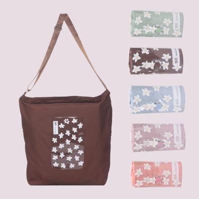 China Folding Shopping Bag Polyester Folding Reusable Shopping Bag To Roll Up Tote Wholesale. for sale