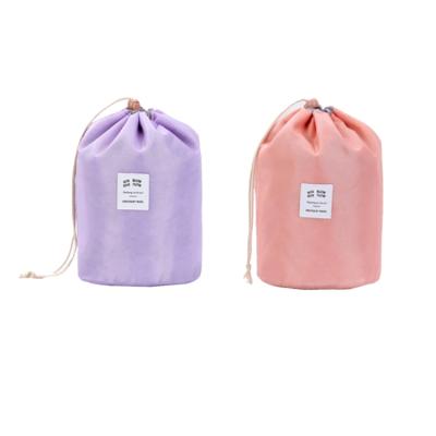 China Portable Washable Make Up Cosmetic Wash Bag Barrel Bag With Drawstring Wholesale. for sale