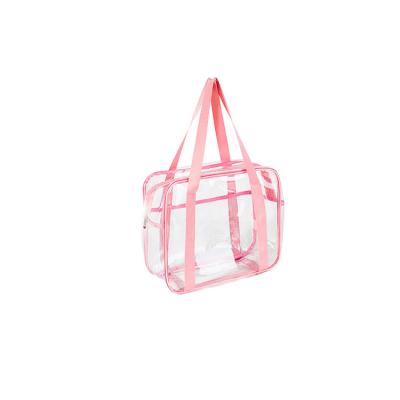 China Lady 2020 Large Capacity Transparent Cosmetic Make Up Wash Bag for sale