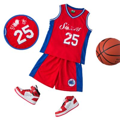 China Girls Red Team Basketball Uniform Breathable Factory Supply Basketball Jerseys And Shorts for sale