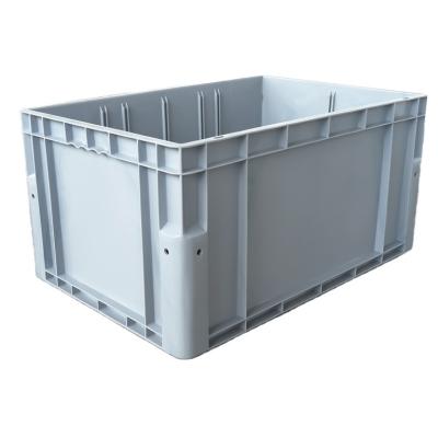 China 650x440x330 mm Stackable Solid Box Stackable Hard Plastic Storage Container for Warehouse for sale