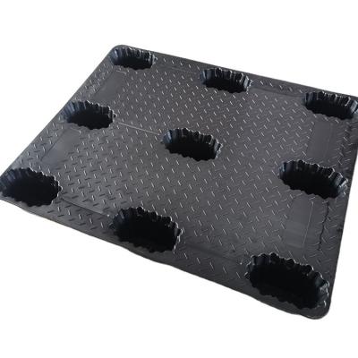 China 4 Entry 1200x1000x150 mm Single Faced Blow Molding HDPE High Quality Material Plastic Pallet for sale