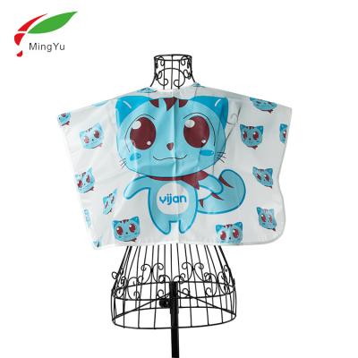 China Durable PE Disposable Hair Cutting Apron Custom Barber Shop Cape For Kids for sale