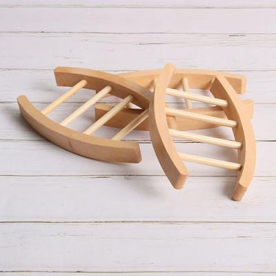 China Modern Eco-friendly Natural Portable Custom Logo Bamboo Wooden Soap Dish For Bathroom for sale