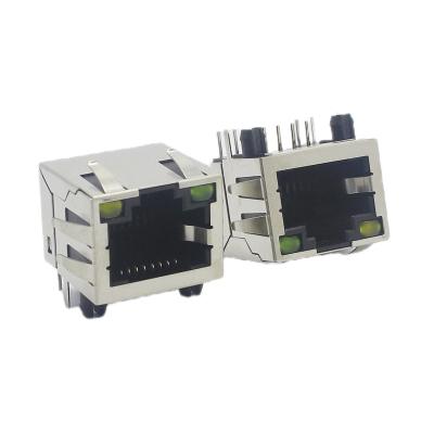 China Bullet 8P8C R/A Tipo Ethernet RJ45 Conector Hembra Socket 90 Grados en venta