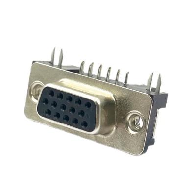 China Rechtwinkliger DB15 D-SUB-Stecker, weiblich, 15-poliger Jack-Port, OEM zu verkaufen