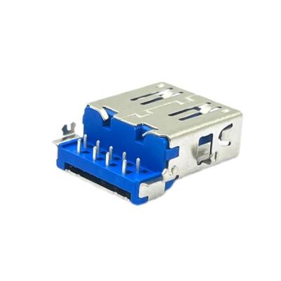 China Vrouwelijke DIP USB-connector PCB-verbinding RVS USB3.0 Type A STD 9 pin Te koop