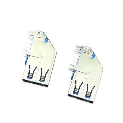 China Typ A Micro-USB-Anschluss 3.0 DIP SMT Buchse LCP Blau HF STD zu verkaufen