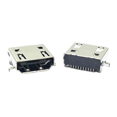 Cina DIP Mini HDMI 2.1 Presa Connettore AF 19Pin Std Pannello Grd Flangia CH2.40mm in vendita