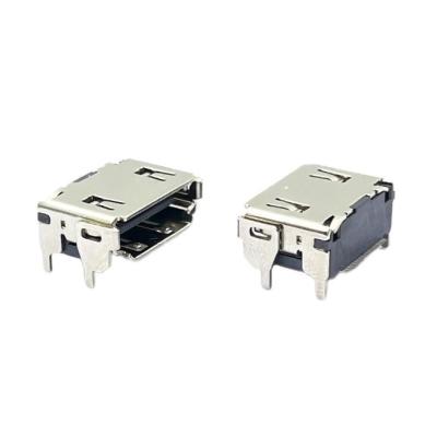 China Messing C2680 19Pin STD Vrouwelijke Micro HDMI Socket Connector Panel Grd Flens Met Plastic Voeten Te koop