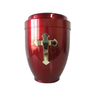 China Good Selling Simple Metal Human Cremation Keepsake Funeral Urn for sale