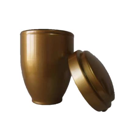 China Good selling simple metal cremation keepsake funeral urn for human for sale