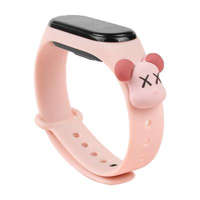 China Rubber Silicone MI Band Straps With Cute Cartoon Doll For Xiaomi Watch MI Band 3 Strap 4 5 6 for sale