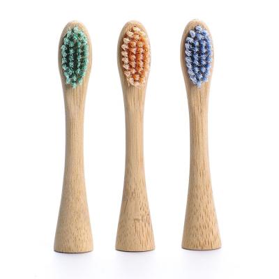 China Custom Clean Disposable Electric Toothbrush Replacement Toothbrush Eco-Friendly Removable Bamboo Head For Oral for sale