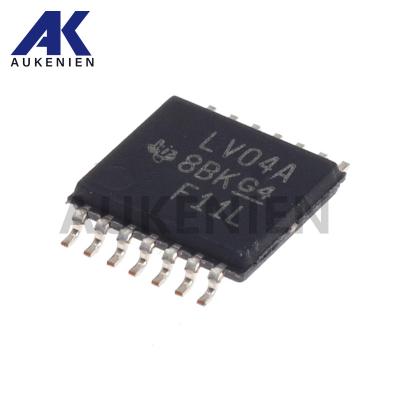 China New original six-part SN74LV04APWR LV04A SN74LV04A TSSOP-14 Schmidt flip-flop inverter IC chip SN74LV04APWR for sale