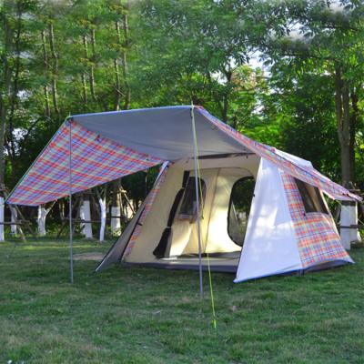 China Extended Type 210D Family Camping Tents Luxury Automatic Tree Fishing Tent Camp Glamping Waterproof for sale