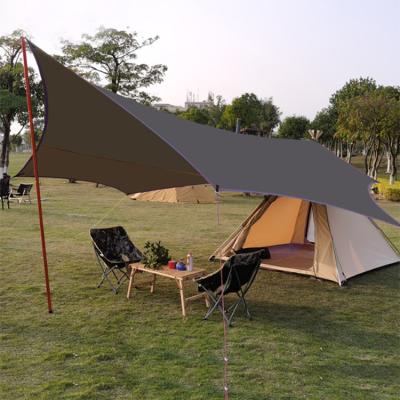 China Extended Type Customized Hex Bushcraft Car Roofing Ultralight Yard Tarp Camping Tarps Suppliers for sale