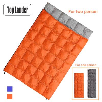 China Outdoor Double Envelope Type Down Sleeping Bag for Winter Autumn Spring Camping Hiking for sale