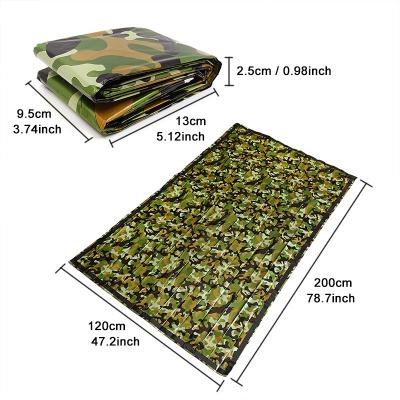 China Camouflage Survival Emergency Sleeping Bag Envelope Updraft Type Keep Mylar Covering Warm Waterproof First Aid Double Layer Outdoor Camping for sale