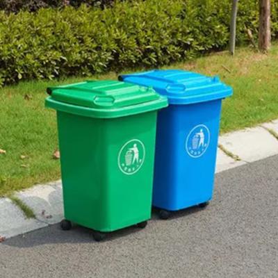 China Sustainable Park 100l Trash Bin Plastic Public Trash Bin for sale