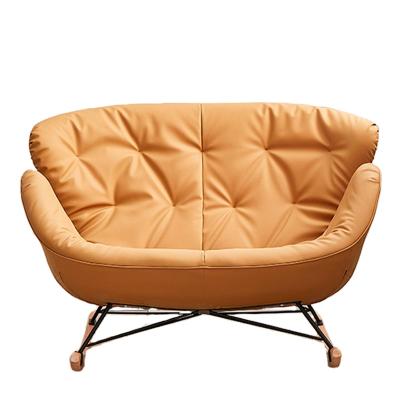 China VISON Adjustable Modern Large Sofa Chair Single Luxury Accent (Other) Chairs Furniture Orange Lounge Chair Antique Leather for sale