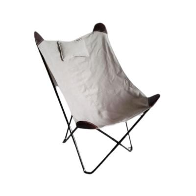 China VISON Modern Outdoor Furniture Picnic Chair Butterfly Backrest Pad Canvas Camping Butterfly Chair for sale