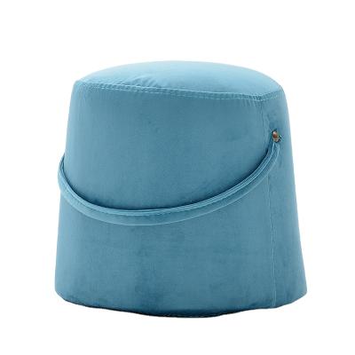 China VISON Adjustable Single Blue Accent Chair Modern Velvet Living Room (Other) Convertible Chairs Small Stool Cheap Lounge Chairs for sale