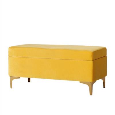 China New Design Hot Sale High Quality Storage VISON Moroccan Ottoman Velvet Ottoman Stool for sale