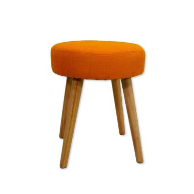 China Modern Living Room Multifunctional Solid Wood Furniture Home Modern MINK Wooden Legs Round Stool for sale