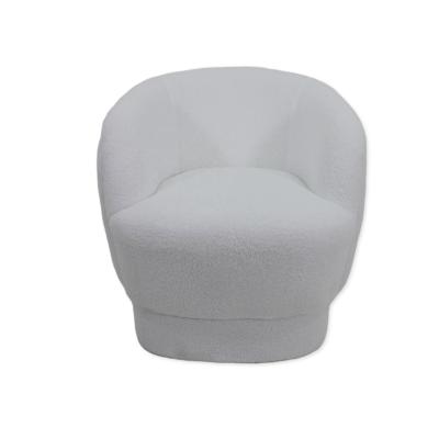 China Modern MINK Lambswool Chairs Morden White Luxury One Seat Lazy Living Room Sofas Accent Chair for sale