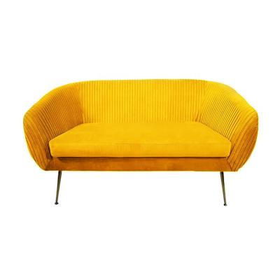 China Soft And Comfortable 2 Seater VISON Sofa Chair Living Room Armchair Modern Velvet Accent Armchair With Metal Legs for sale