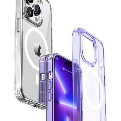 China 2022 New Shockproof Magnetic Phone Case Clear Phone Case for iphone 14 pro max for iphone 14 phone case for sale