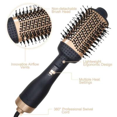 China Commercial Private Label Hair Brush Flat Iron Pick Electric Hot Air Comb for sale