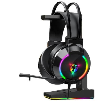 China Earphone New G606 Gaming Headset Head-mounted Bright RGB Colorful Wired Computer Headset for sale