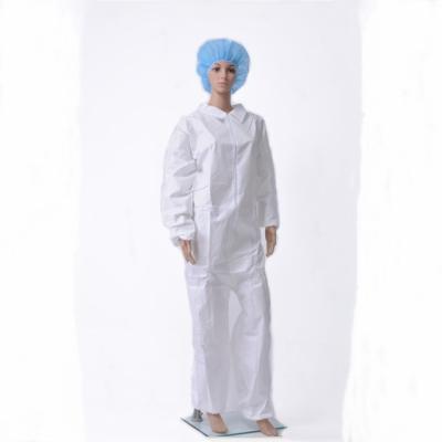 China PP Overalls Disposable Coverall PP SMS Cover Collar Breathable Disposable Waterproof Head Coverall for sale