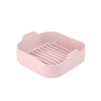 China Viable Easy Cleaning Reusable Air Fryer Oven Silicone Square 8inch Food Safe Air Pot For Air Fryer Basket for sale