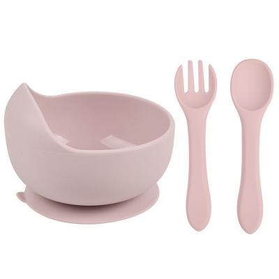 China Modern New Product Kids Feeding Baby Suction And Spoon Set Silicone Lids For Bowls for sale